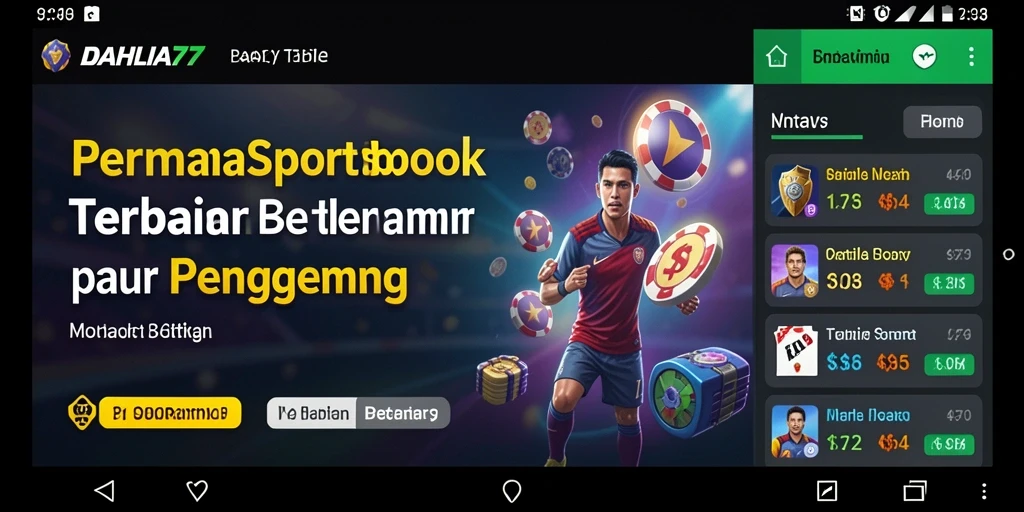 Tampilan apik dari gameplay Sportsbook di DAHLIA77.