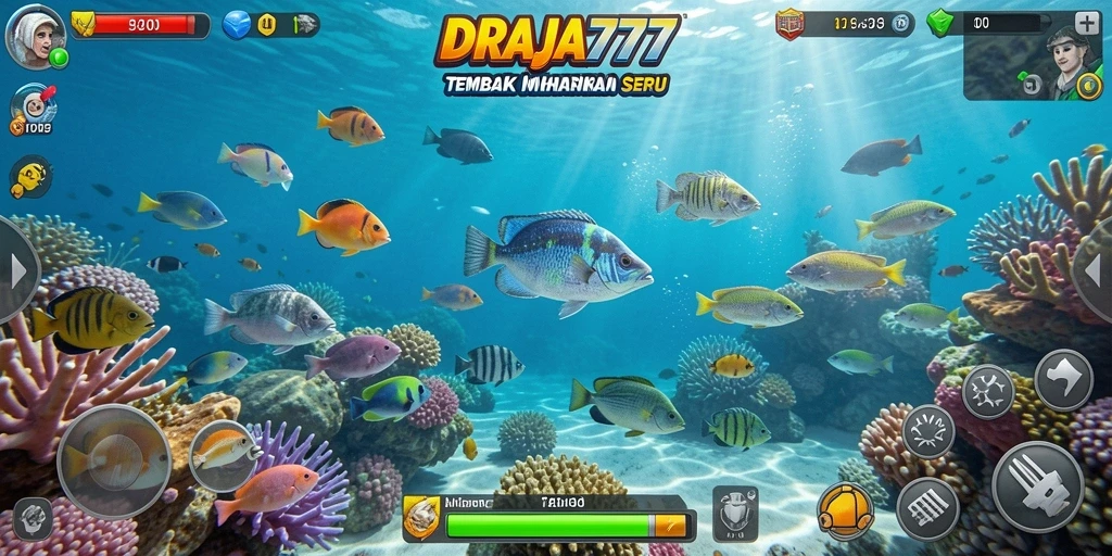 Screenshot dari gameplay seru DRAJA777 saat menangkap ikan.