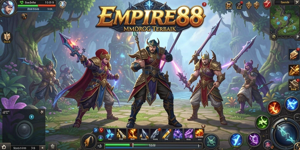 Tangkapan layar gameplay <strong>EMPIRE88</strong> menampilkan pertempuran seru dalam dunia fantasi.