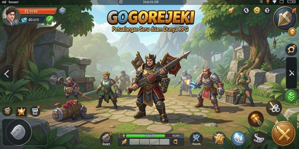 Gameplay GOGOREJEKI dengan pertarungan yang mendebarkan dan visual yang menakjubkan.