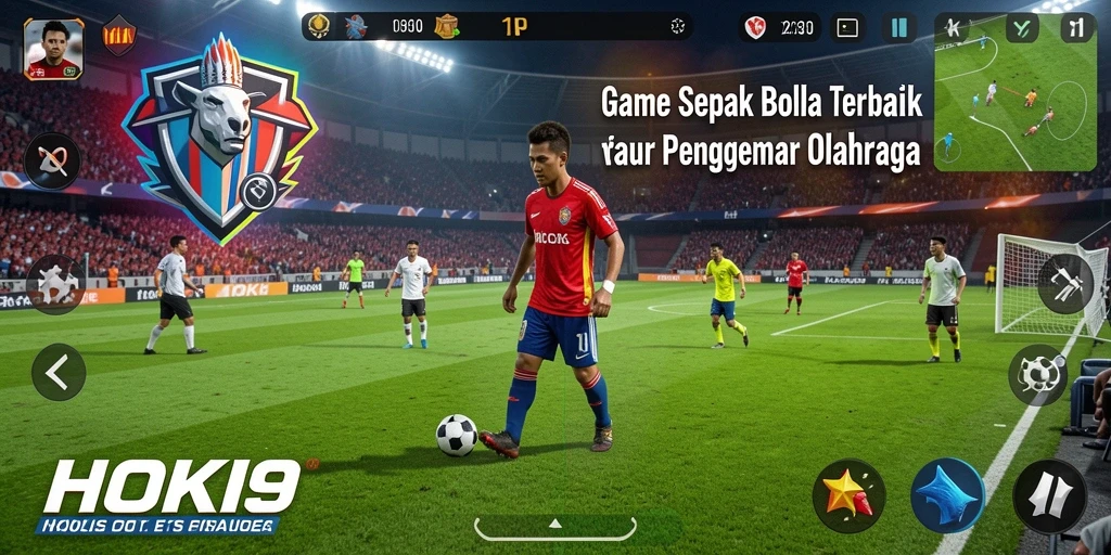 Tampilan gameplay HOKI9 yang mendebarkan di lapangan sepak bola.