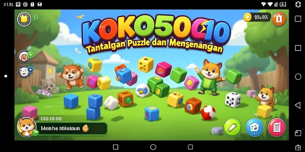 Tampilan gameplay KOKO5000 yang menantang dan penuh warna.