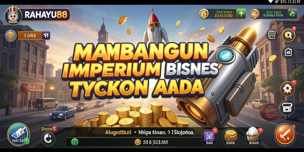 Screenshot RAHAYU88 menunjukkan gameplay simulasi bisnis yang menarik.